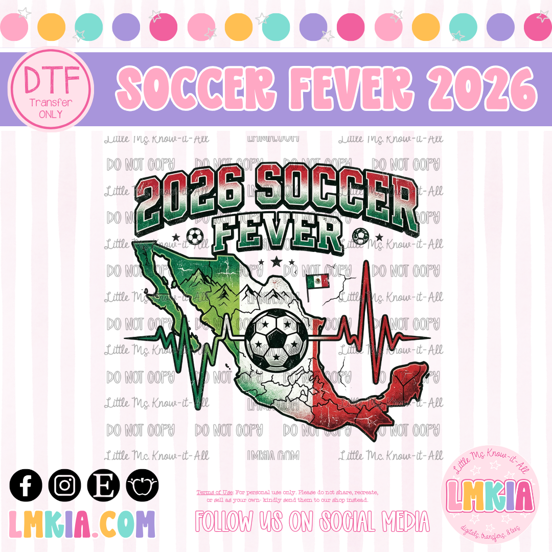 Soccer Fever 2026 DTF Transfer