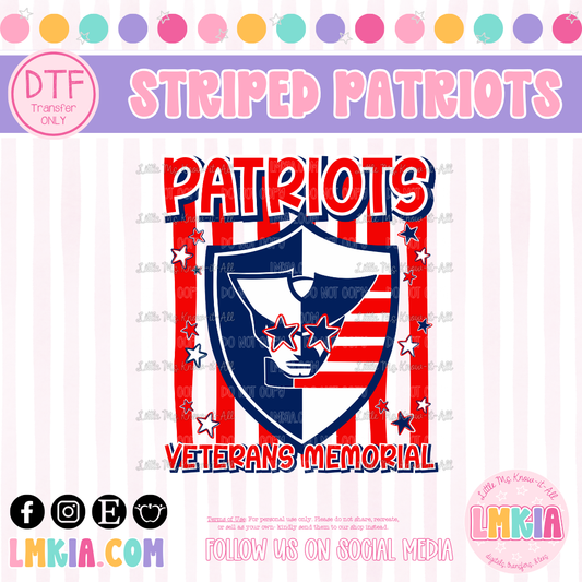 Striped Patriots DTF Transfer