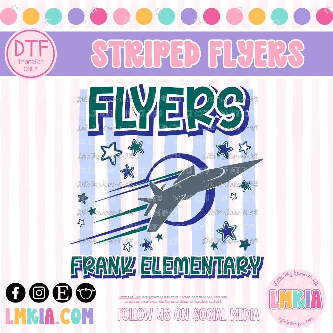 Striped Flyers DTF Transfer