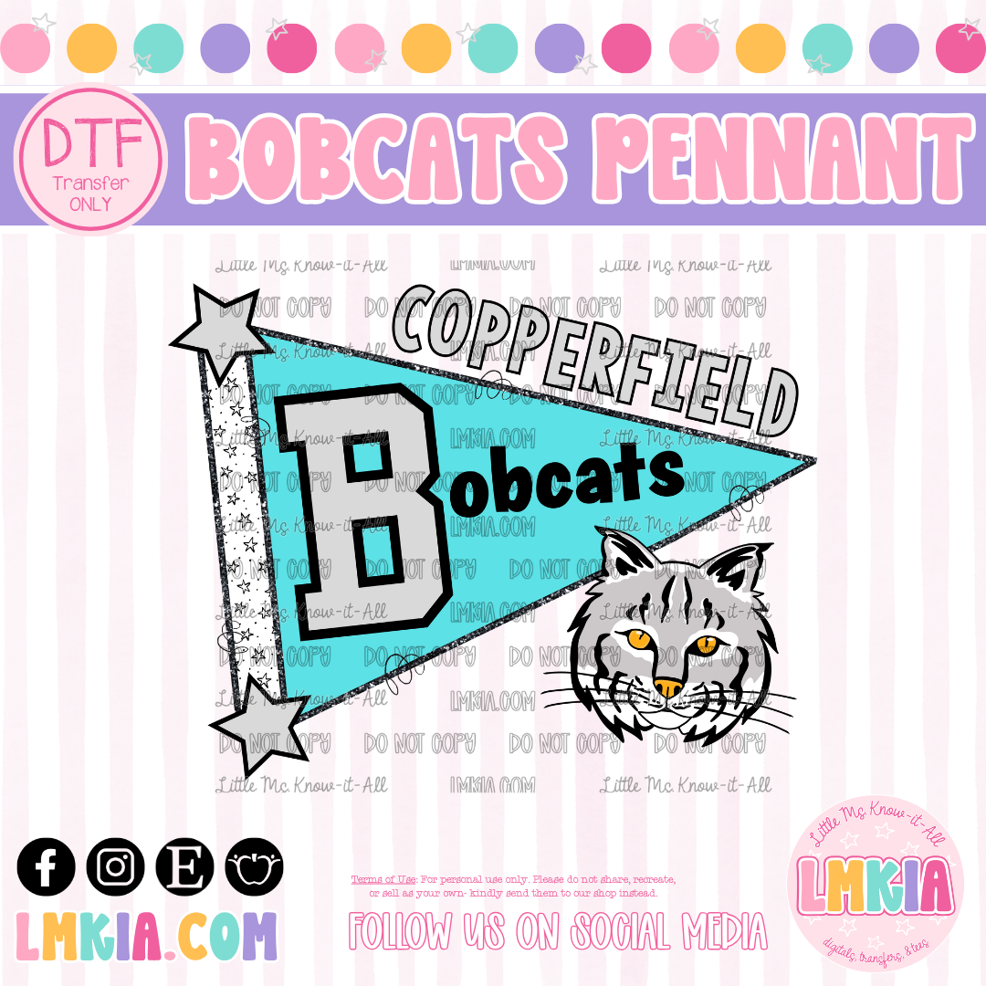 Pennant Bobcats DTF Transfer