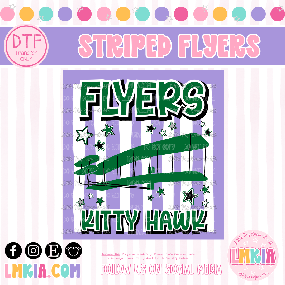 Striped Flyers DTF Transfer