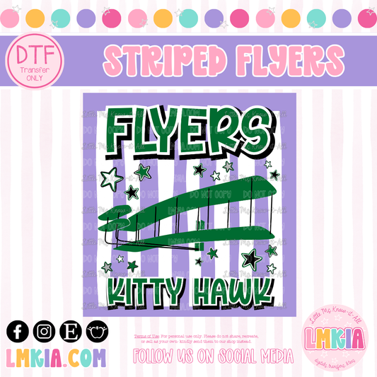 Striped Flyers DTF Transfer