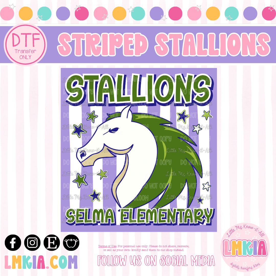 Striped Stallions DTF Transfer