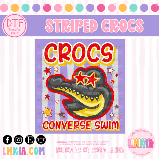 Striped Crocs DTF Transfer