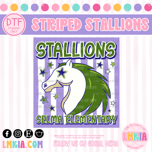 Striped Stallions DTF Transfer