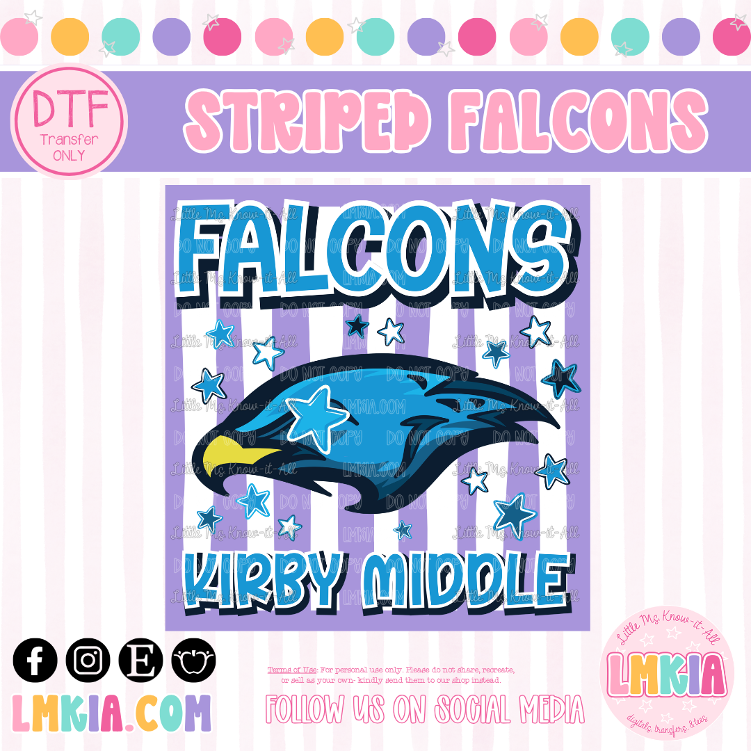 Striped Falcons DTF Transfer
