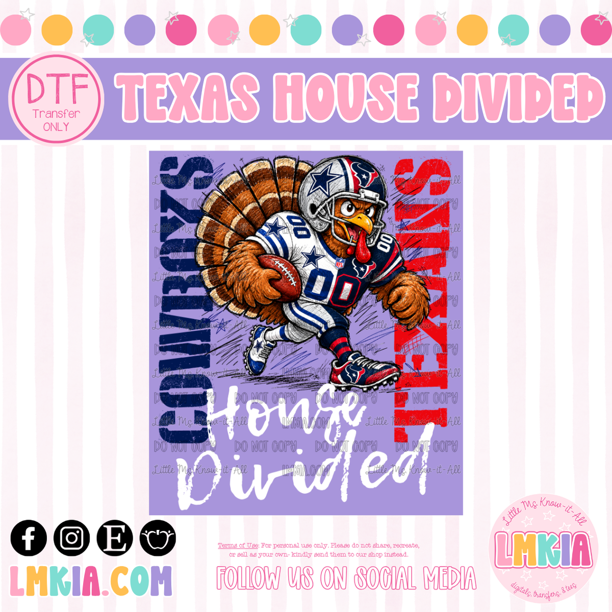 House Divided Football Turkey DTF Transfer