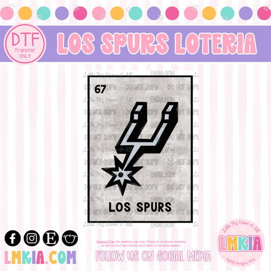 San Antonio Basketball Loteria DTF Transfer