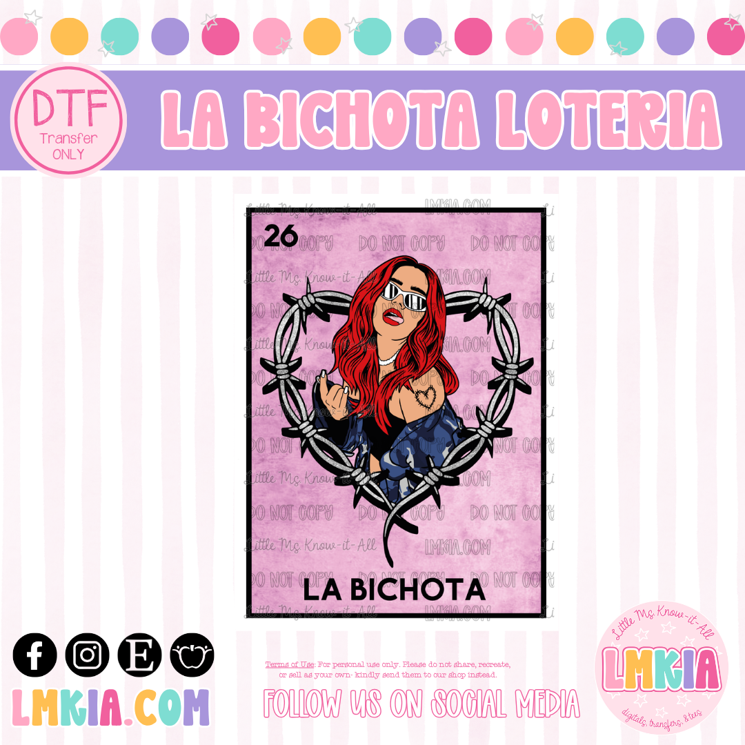 La Bichota Loteria DTF Transfer