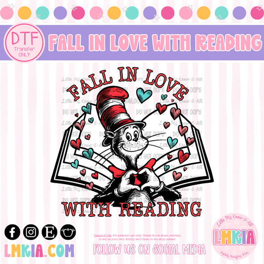 Fall In Love With Reading DTF Transfer