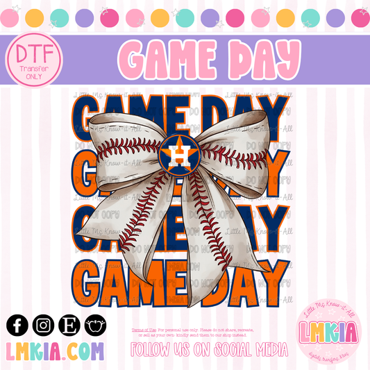 Baseball Team Coquette Game Day DTF Transfer