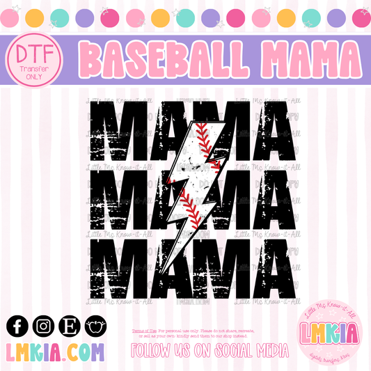 Baseball Mama DTF Transfer