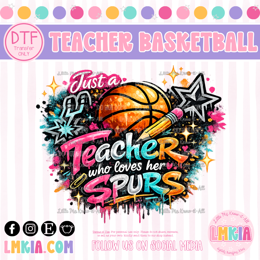 Teacher Basketball DTF Transfer