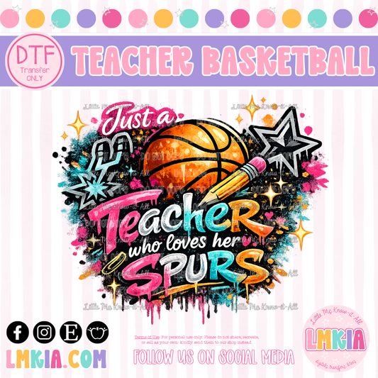 Teacher Basketball DTF Transfer