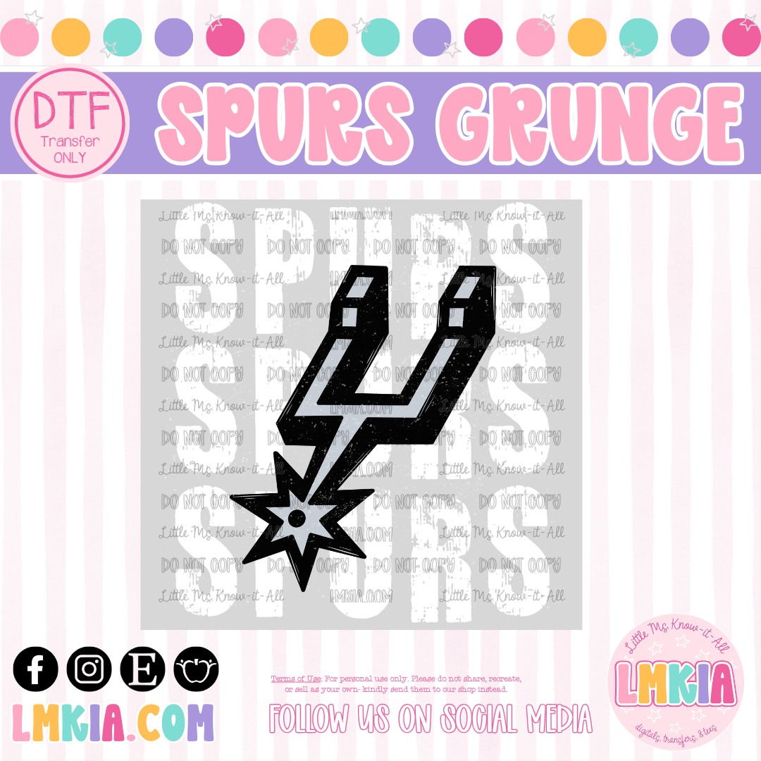 San Antonio Grunge DTF Transfer