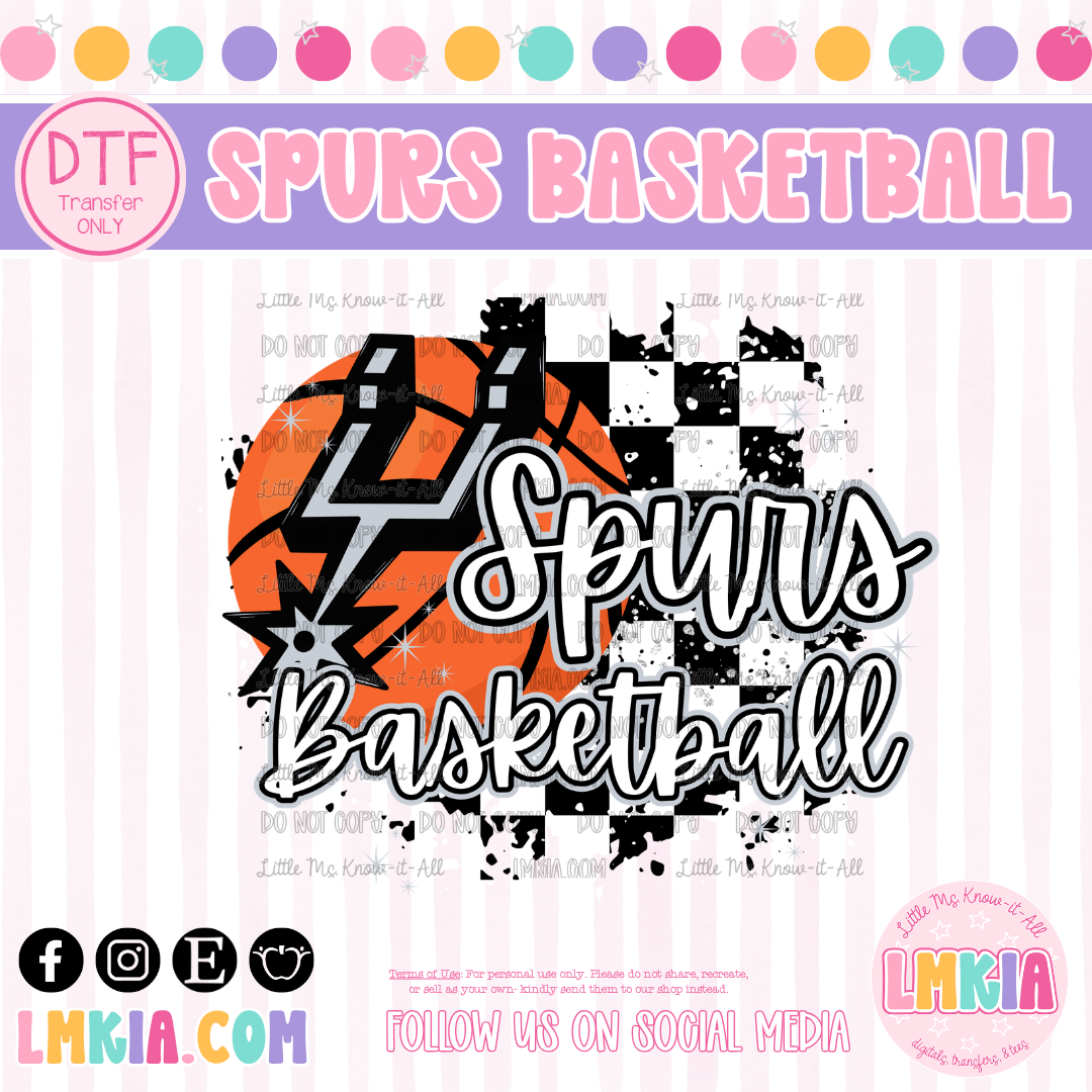 San Antonio Basketball DTF Transfer
