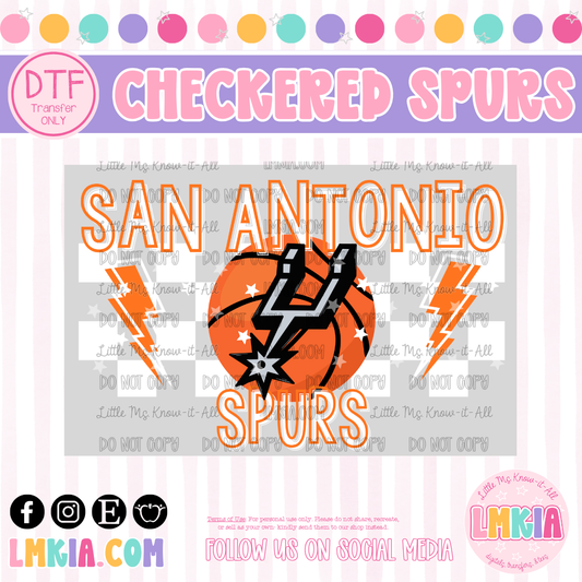 Checkered Basketball DTF Transfer