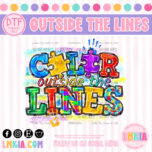 Color Outside the Lines DTF Transfer