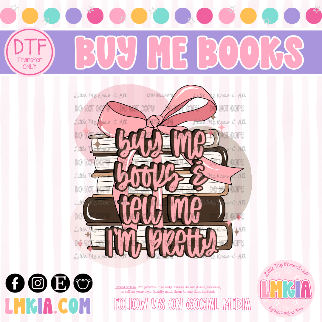 Buy Me Books DTF Transfer