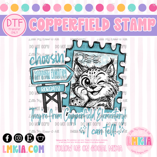 Copperfield Bobcats Stamp DTF Transfer