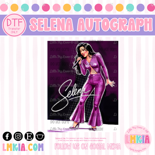 S e l e n a Autograph DTF Transfer