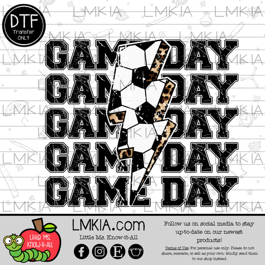 Game Day Lightning Bolt DTF Transfer