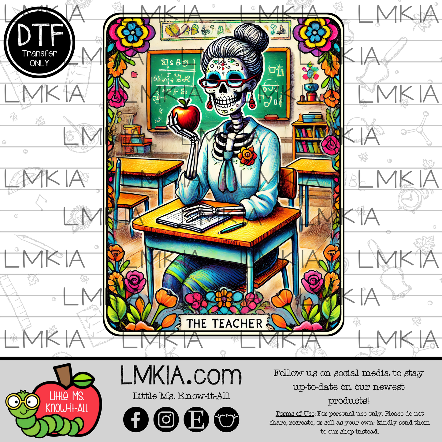 The Teacher Tarot Card DTF Transfer
