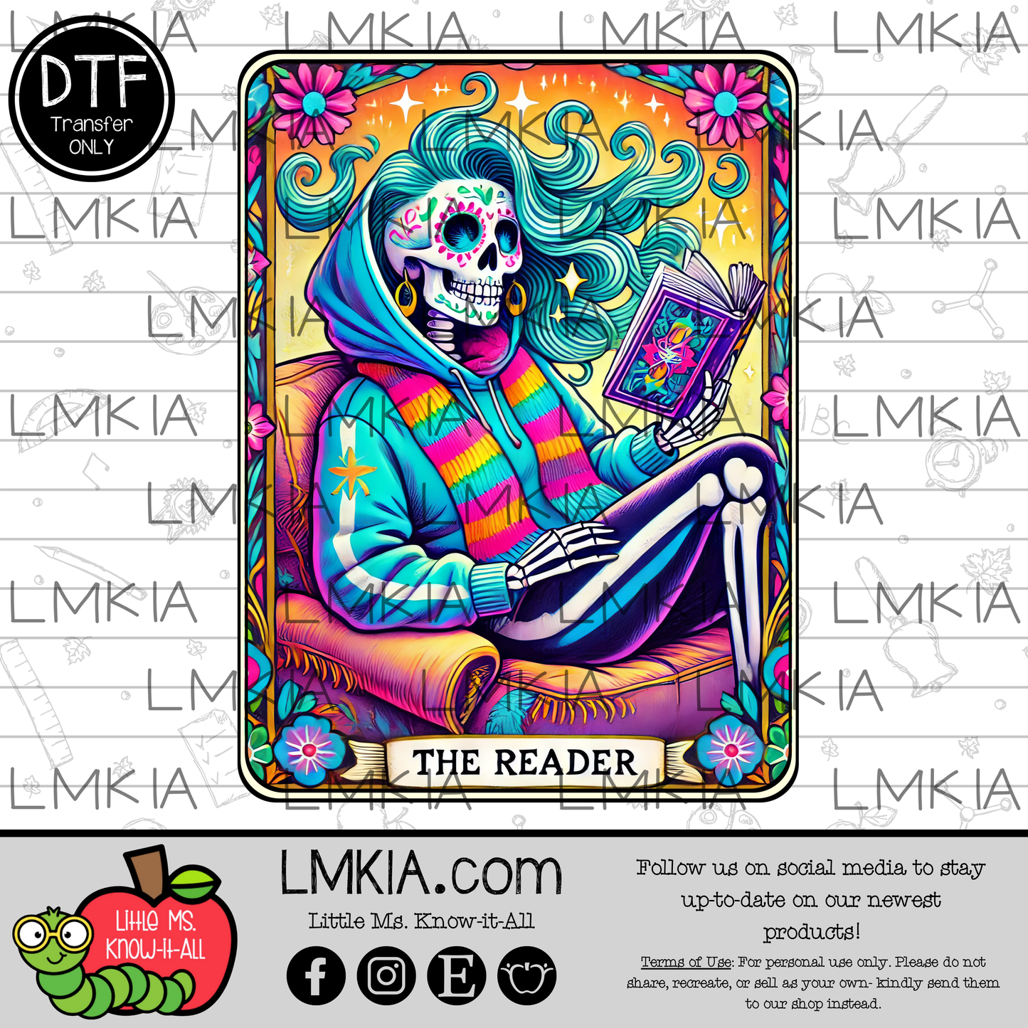 The Reader Tarot Card DTF Transfer