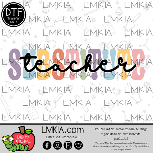 Groovy Substitute Teacher DTF Transfer