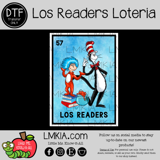 Los Readers DTF Transfer