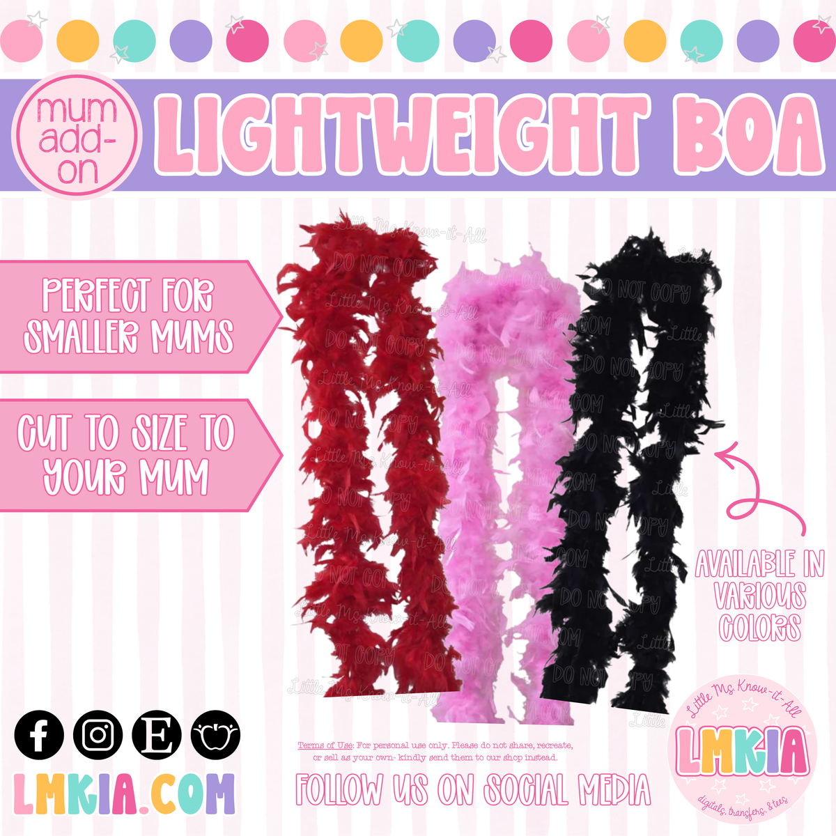Lightweight Homecoming Mum Boa