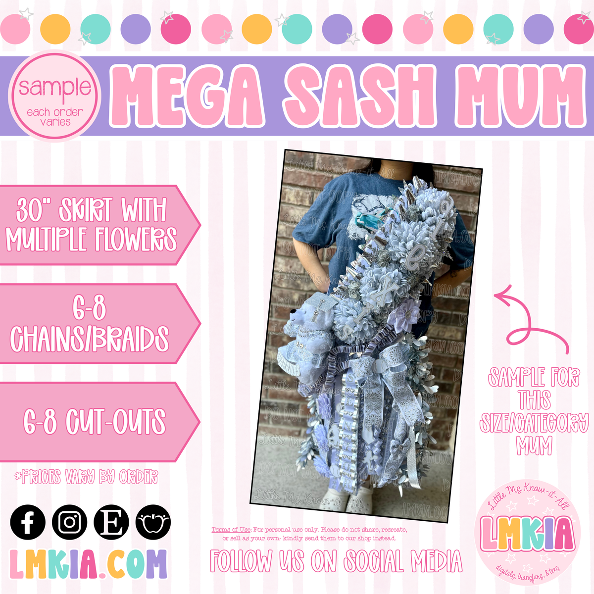 Mega Sash Homecoming Mum