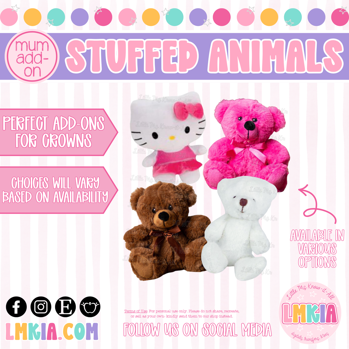 Stuffed Animal Homecoming Mum Add-On