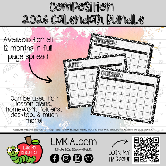 Composition 2026 Calendar Bundle