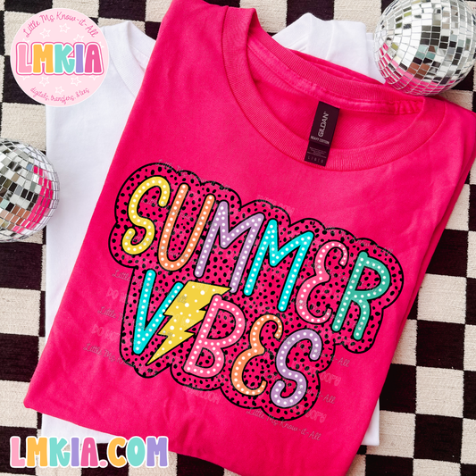 Summer Vibes Dalmatian Summer Shirt