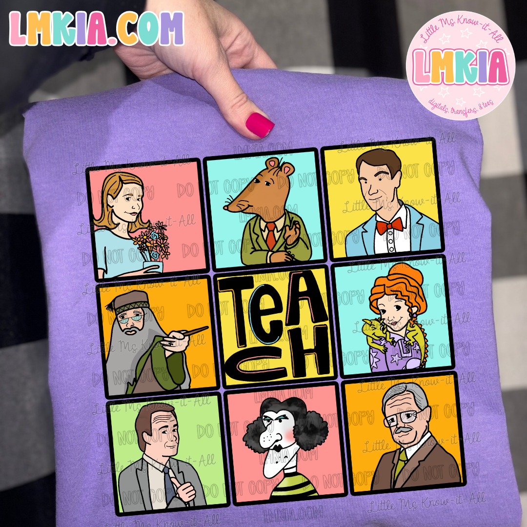 Teach Book Characters T-Shirt