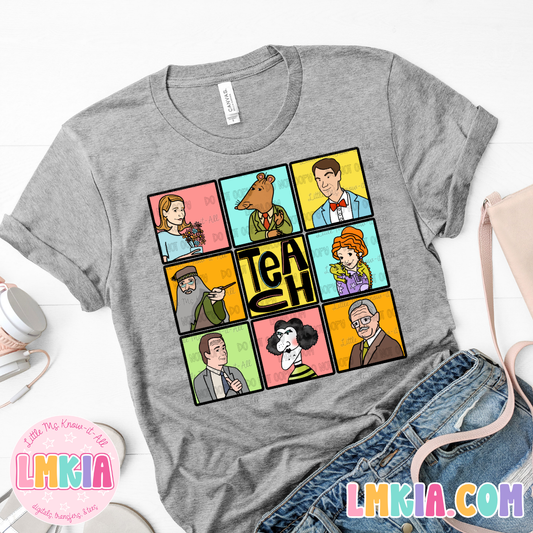 Teach Book Characters T-Shirt