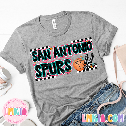 San Antonio Checkered T-Shirt