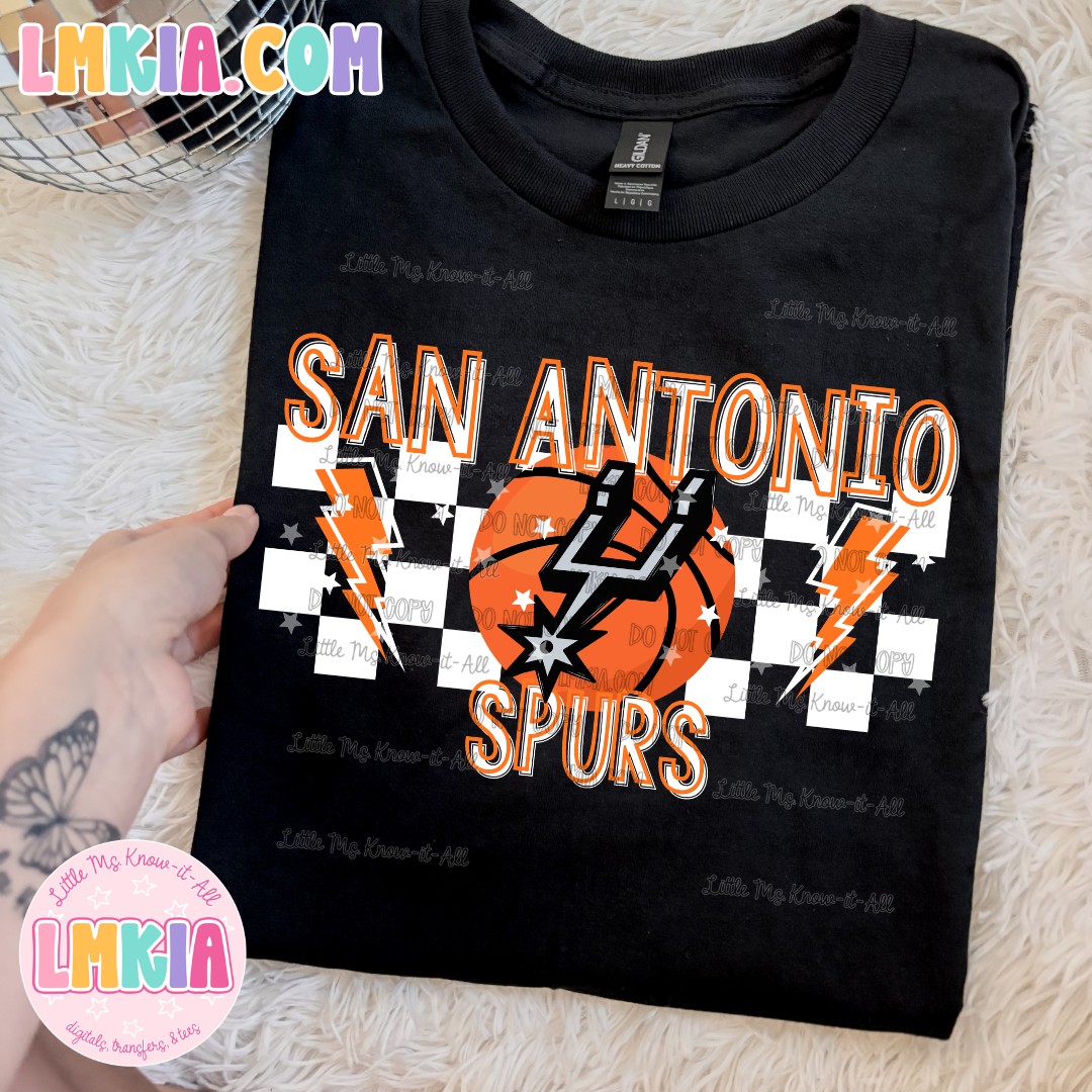 San Antonio Checkered T-Shirt