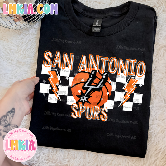 San Antonio Checkered T-Shirt