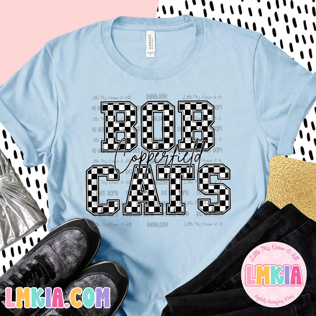 Checkered Bobcats T-Shirt