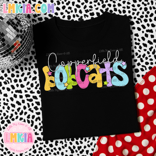 Checkered Bobcats Star T-Shirt