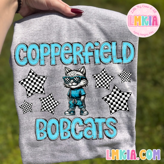 Checkered Star Copperfield Bobcats T-Shirt
