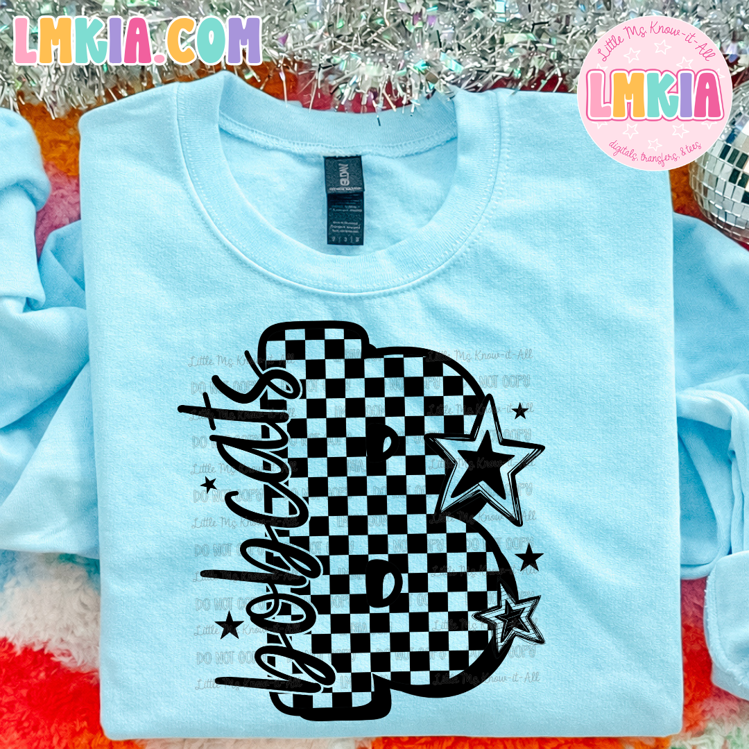 Bobcats Checkered B T-Shirt