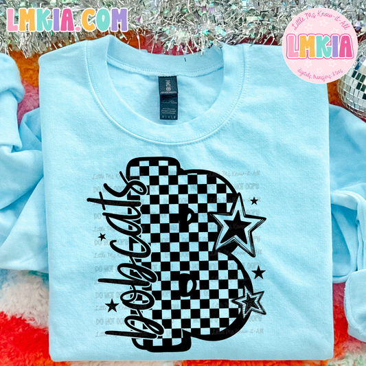 Bobcats Checkered B T-Shirt