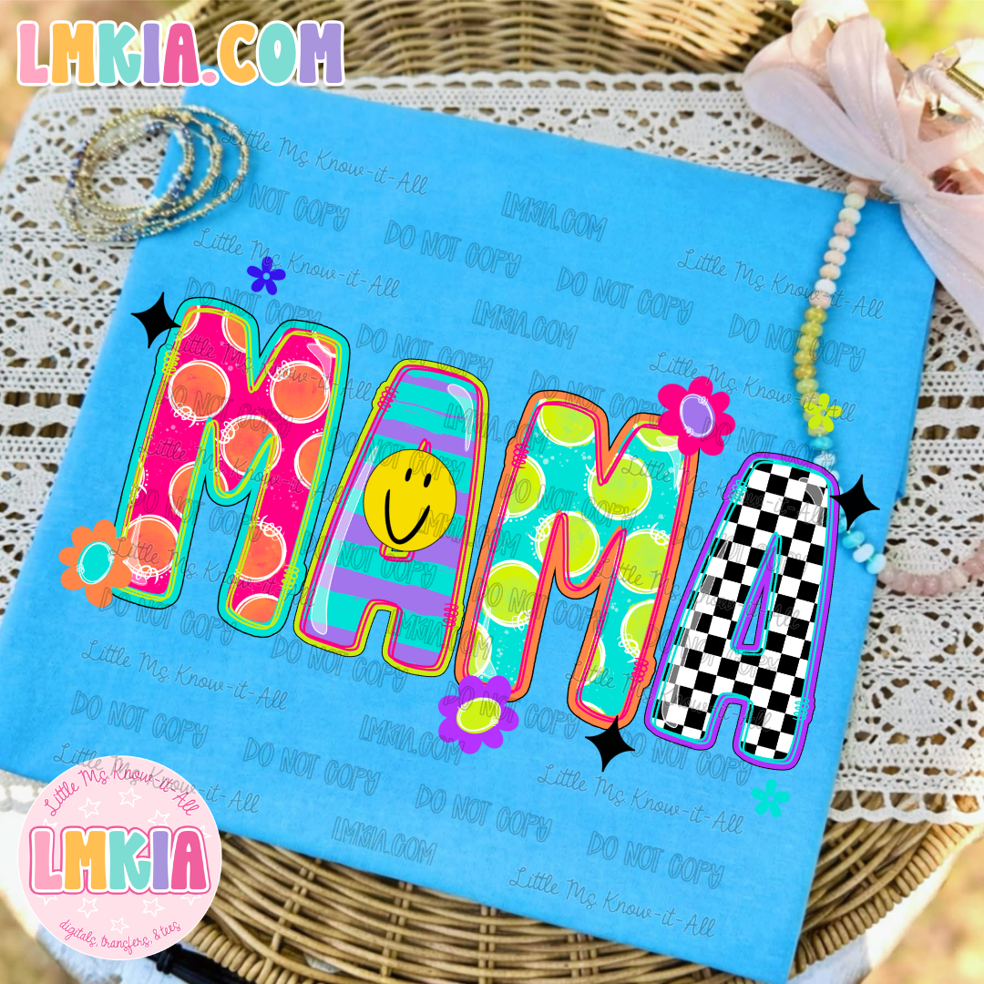 Neon Doodle Mama T-Shirt