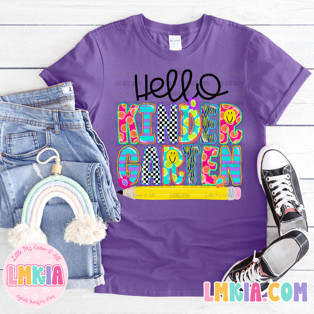 Neon Doodle Grade Levels T-Shirt