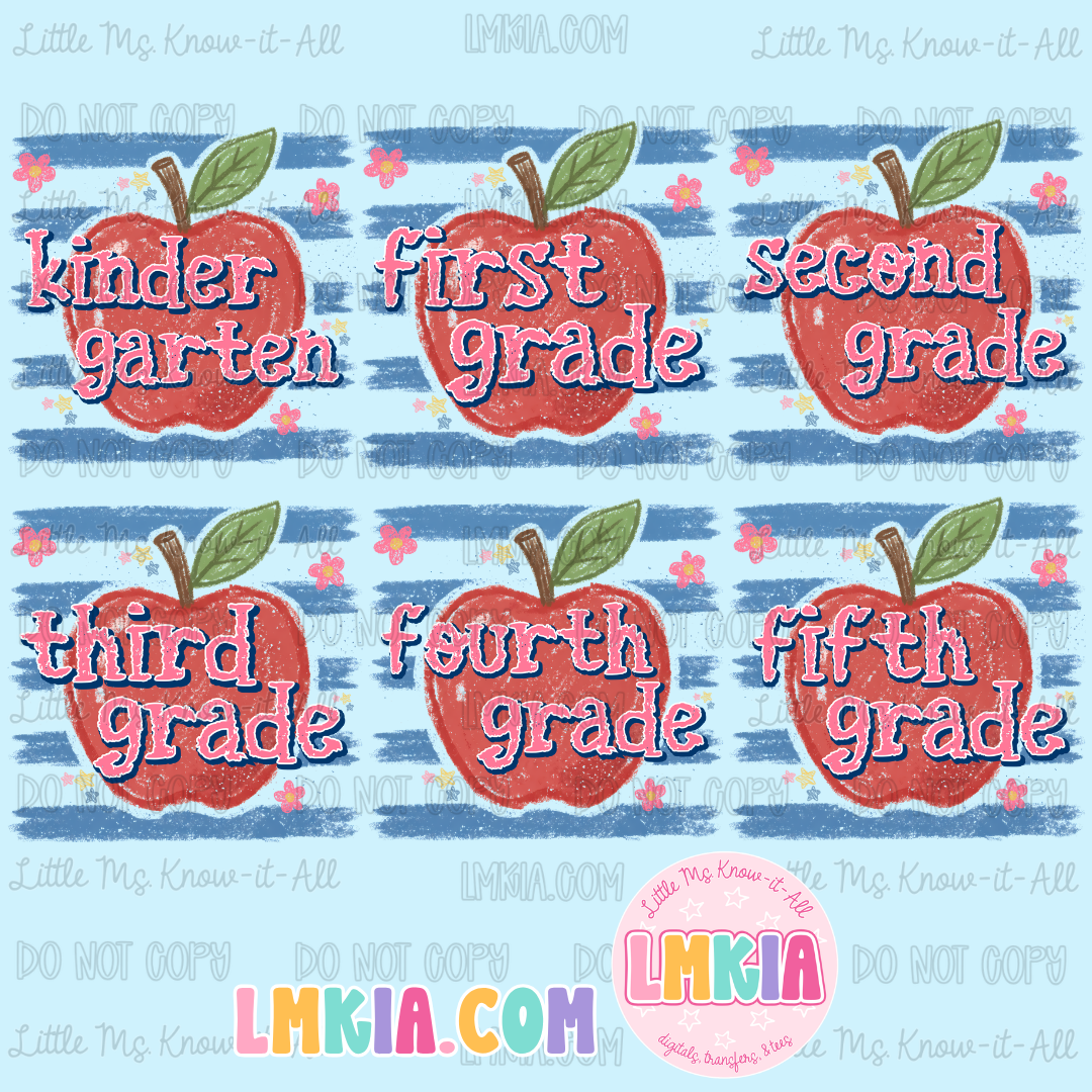 Crayon Apples Grade Levels T-Shirt