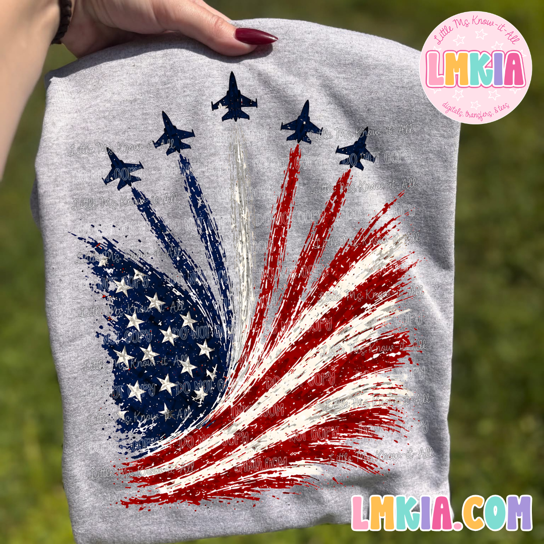 American Flag Planes T-Shirt