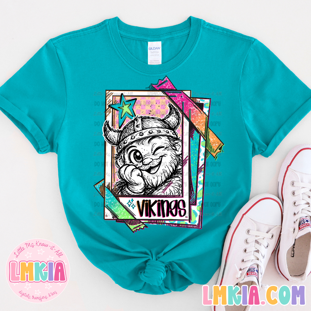Neon Polaroid Mascots T-Shirt